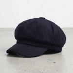 Casquette gavroche bleu marine velours côtelé adulte studio