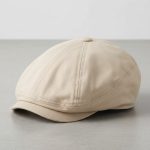 Casquette gavroche coton uni beige studio