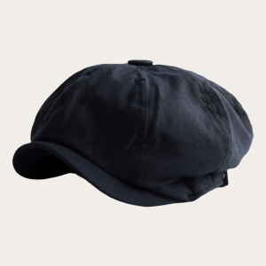 Casquette gavroche coton uni bleu marine