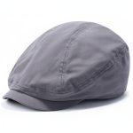 Casquette gavroche coton uni gris studio