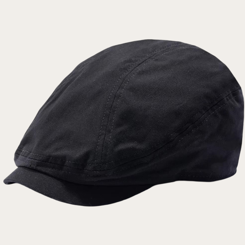 Casquette gavroche coton uni noir