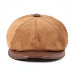 Casquette gavroche daim camel studio