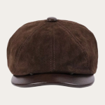 Casquette gavroche daim marron
