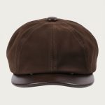 Casquette gavroche daim marron studio
