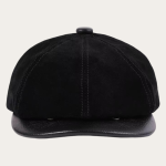 Casquette gavroche daim noir