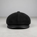 Casquette gavroche daim noir studio