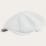 Casquette gavroche enfant blanc uni coton