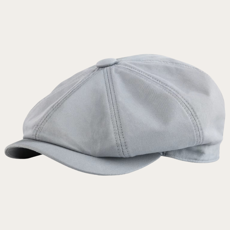 Casquette gavroche enfant gris clair uni coton