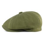 Casquette gavroche enfant vert militaire uni coton