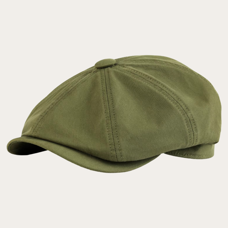 Casquette gavroche enfant vert militaire uni coton