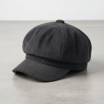 Casquette gavroche gris anthracite velours côtelé adulte studio