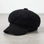 Casquette gavroche noir velours côtelé adulte studio