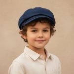 Garçon casquette gavroche bleu marine enfant