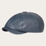 Casquette gavroche homme cuir bleu