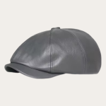 Casquette gavroche homme cuir gris