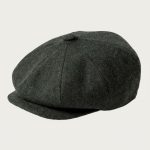 Casquette gavroche laine chevrons vert studio