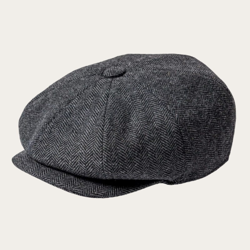 Casquette gavroche laine chevrons gris