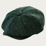 Casquette gavroche laine mouchetée vert enfant 8 panneaux