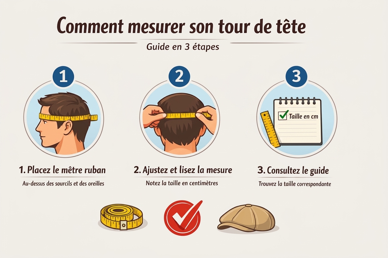 Comment mesurer son tour de tête en 3 étapes